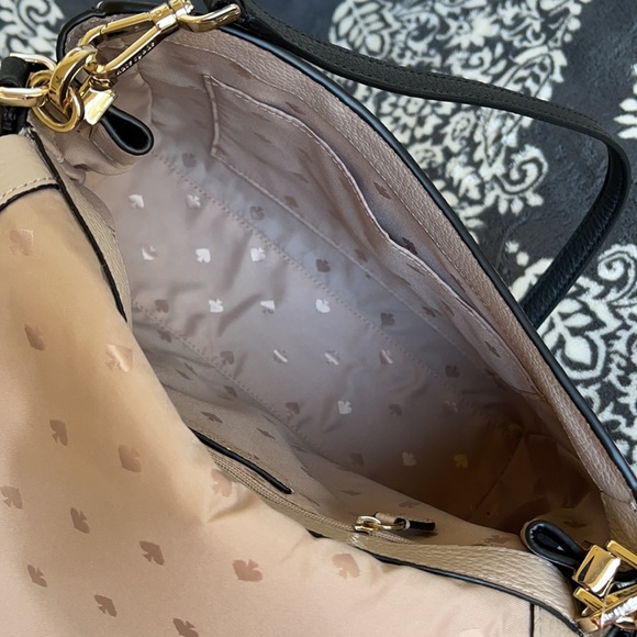 Kate Spade Medium Flap Shoulder Bag Natural Multi Mixed Material - Picture 12 of 16